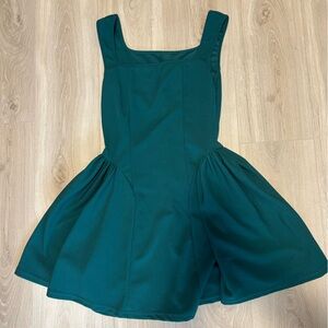 Flowy green dress shein